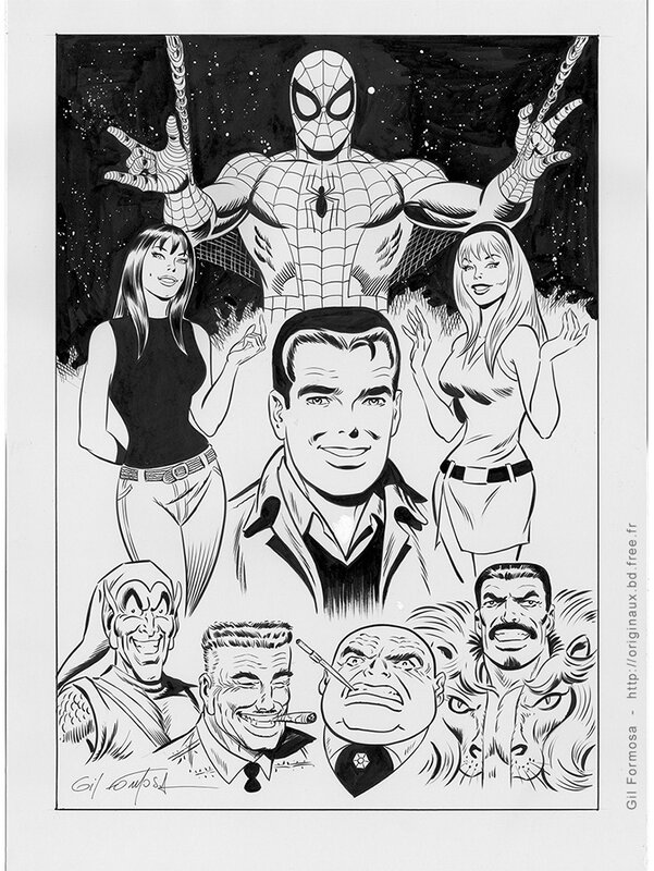 Spider-Man team par Gil Formosa - Planche originale