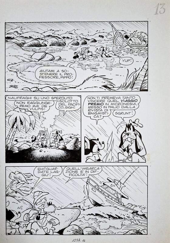 Massimo De Vita, Topolino e l'enigma di Mu - Planche originale