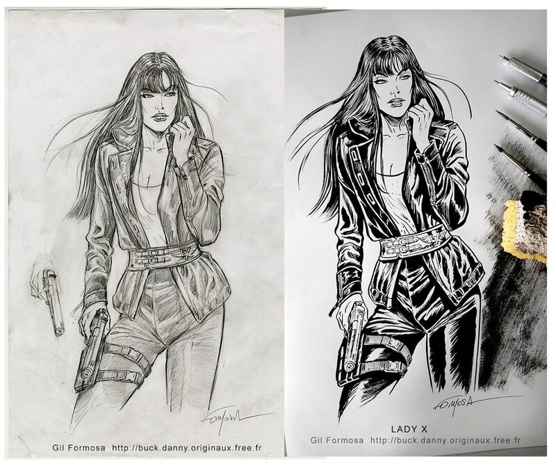 Gil Formosa, Lady X de la série Buck Danny - Original Cover