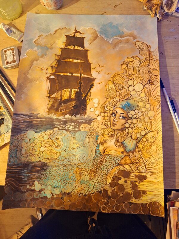 En vente - Voyage par Ood Serrière - Illustration originale