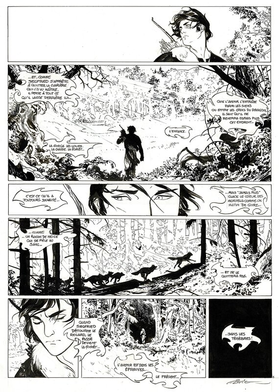 Alex Alice, Siegfried, La Walkyrie - Planche originale