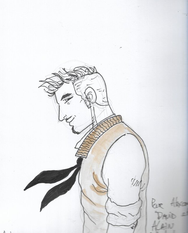 Olivier Aranda, Dédicace sur l'album Un Tigre à la campagne - Sketch