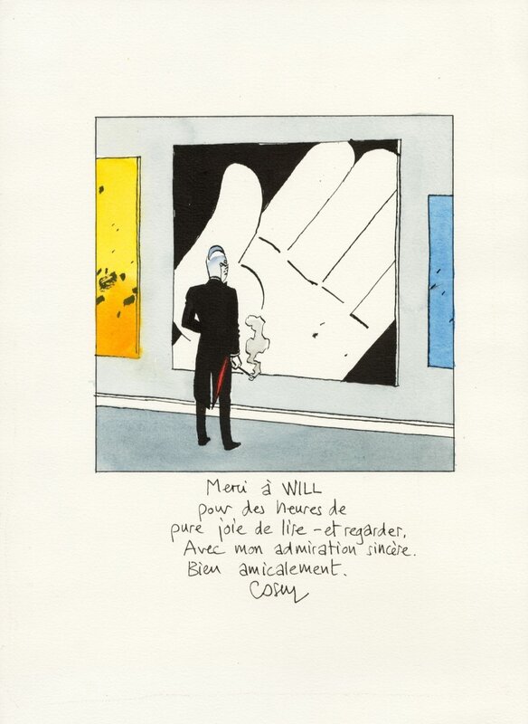 Cosey, Maurice Rosy, Will, 1999 - Monsieur Choc , Merci à Will - Illustration originale