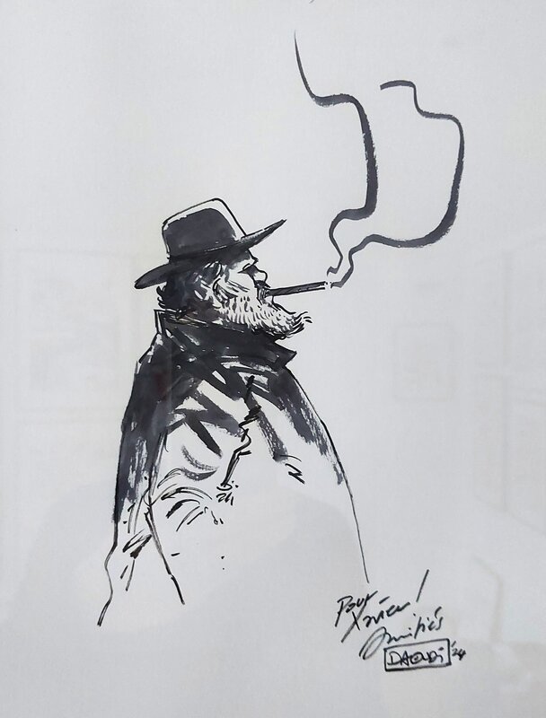 Youssef Daoudi, Dédicace sur feuille A4 libre - Sketch