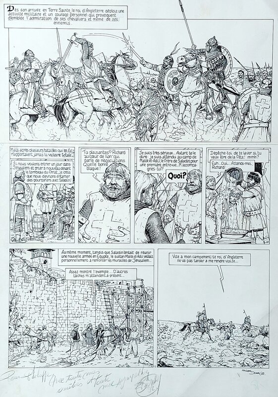 Philippe Delaby, Richard Coeur de Lion - l'épée et la croix - Planche originale