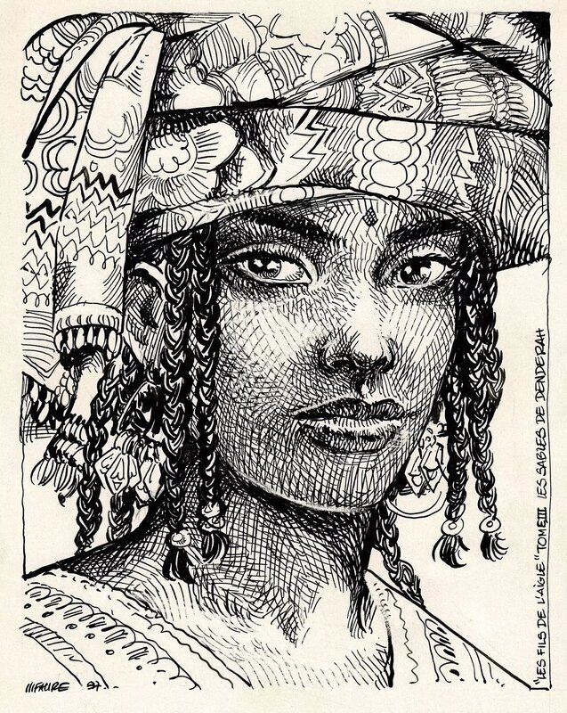 Michel Faure, Daniel Vaxelaire, Les fils de l'aigle  T3 Les sables de Denderah - Illustration originale