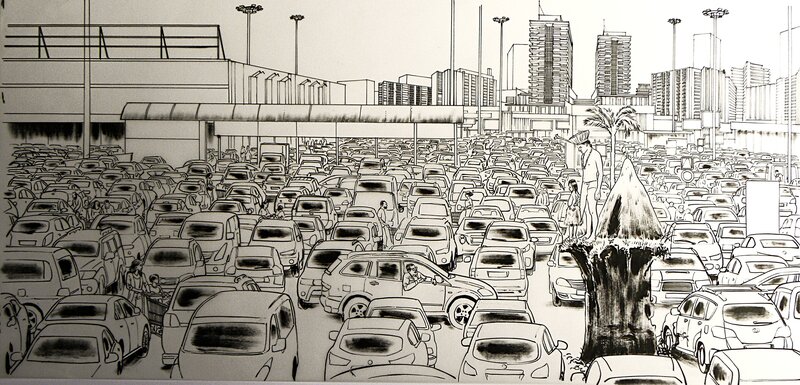 For sale - « Faut pas prendre les cons pour des gens » – Déforestation De l’Amazonie (2) – Illustration Originale – Emmanuel Reuzé - Original Illustration