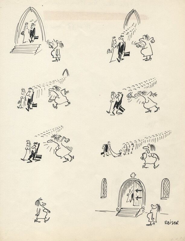 For sale - Mariages by Jean-Marc Reiser - Original Illustration