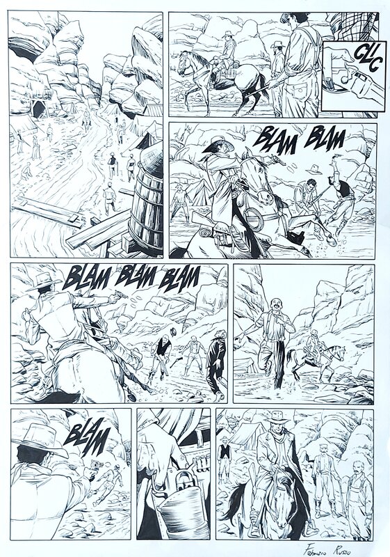 Planche d'essai par Fabrizio Russo - Planche originale