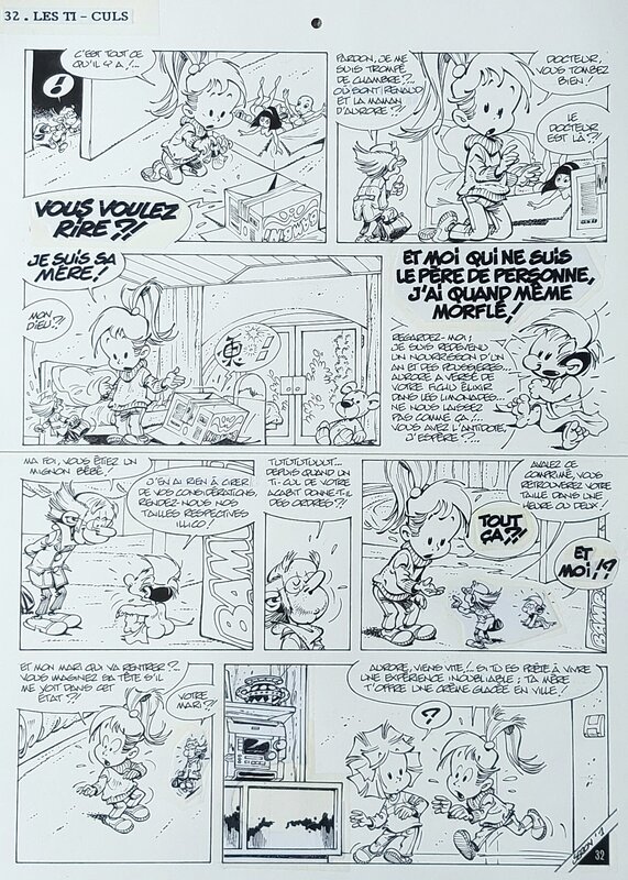 Pierre Seron, Les Petits Hommes, tome 38 - Miss Persil - Planche originale