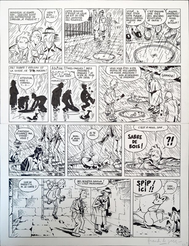 Une aventure de Spirou et Fantasio par Frank Le Gall, Les Marais du temps, page 10 - Planche originale