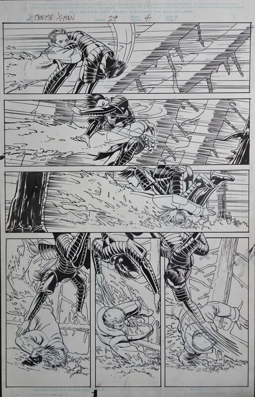 X-Treme X-Men par Igor Kordey, Scott Hanna - Planche originale