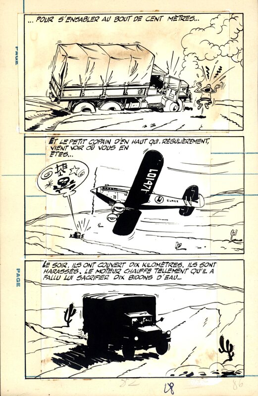 En vente - Maurice Tillieux, Turk, Tillieux : Gil Jourdan, Gag de Poche n° 53 planche 86 - Planche originale