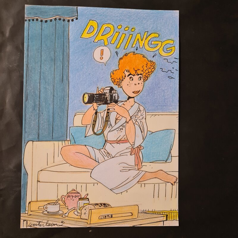 En vente - Wasterlain Marc, Illustration originale couleur de Wasterlain - Illustration originale