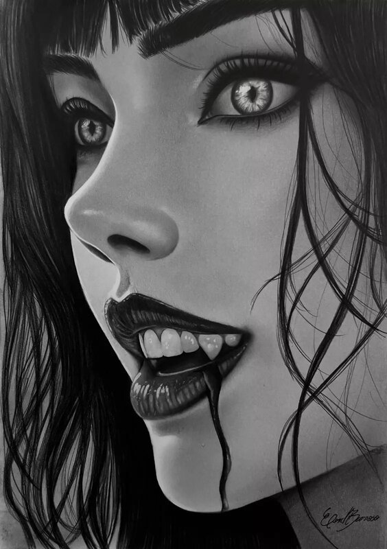 Vampirella by Eric Barroso - Original Illustration