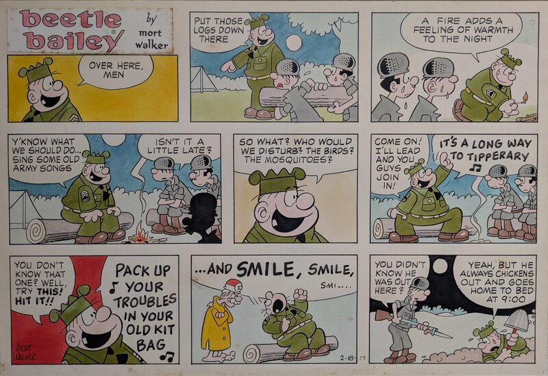 Beetle Bailey par Mort Walker - Planche originale