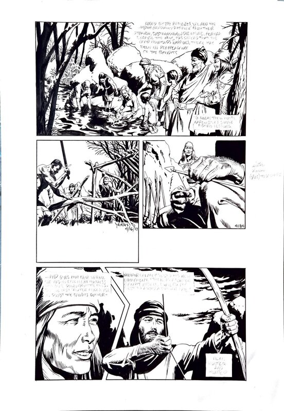 Thomas Yeates, Prince Valliant Sundaypage 16.04.2017 - Planche originale