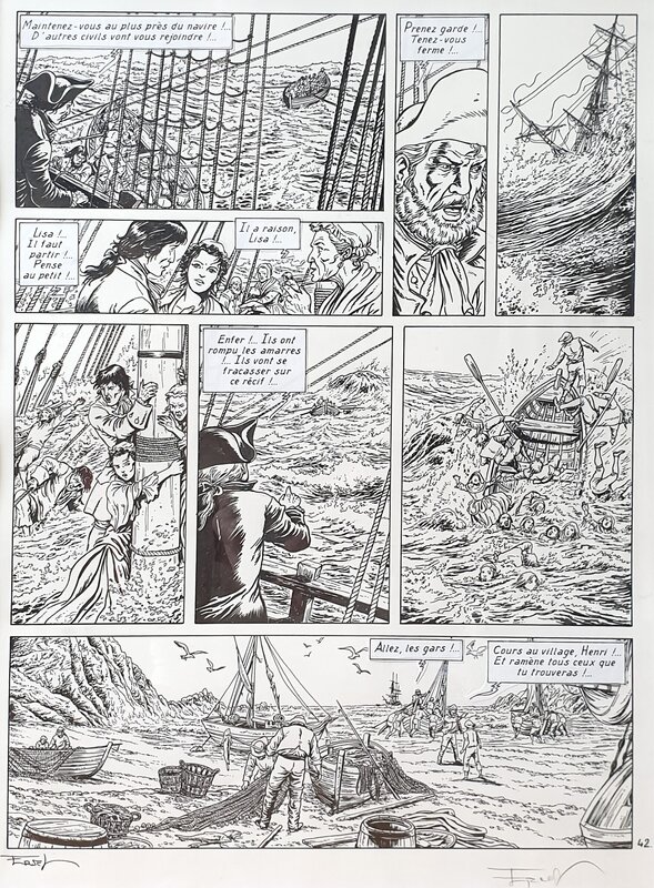 Ersel, Les pionniers du Nouveau Monde - Planche originale