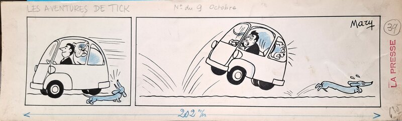 Mary, Jean Blondeau, Les Aventures de Tick - Planche originale