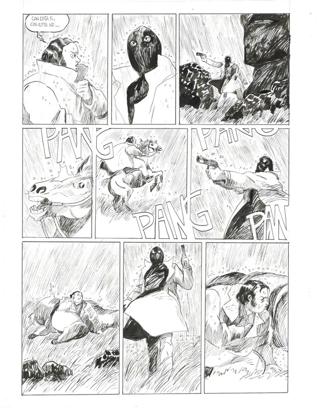 En vente - Thomas Gilbert – Caballero Bueno p. 74 - Planche originale