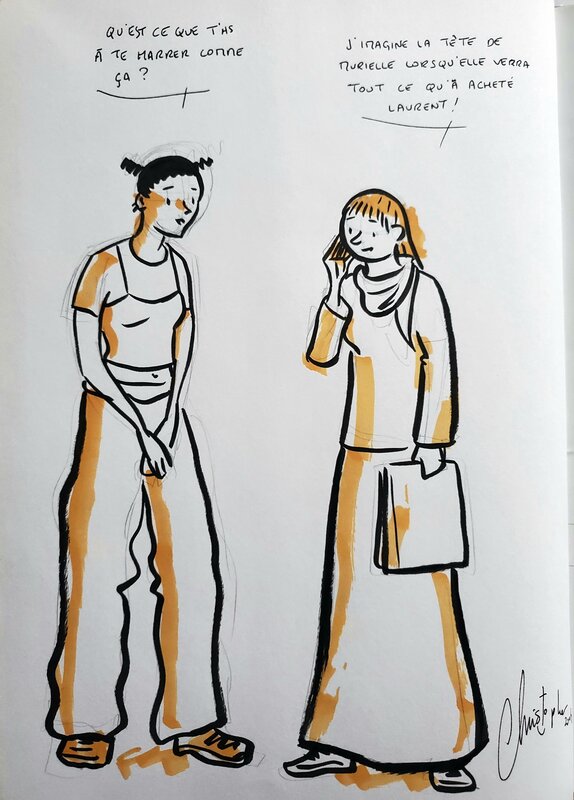 Christopher, LES FILLES   T2 PAPIER PEINT - Sketch