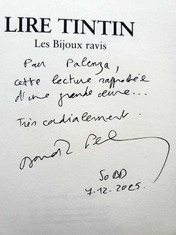 Benoît Peeters, LIRE TINTIN : LE BIJOUX RAVIS - Sketch