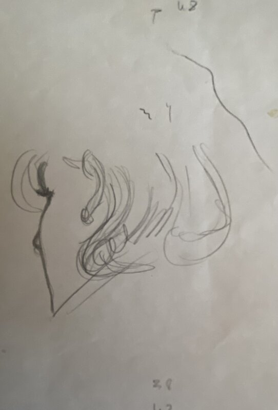 Jean-Pierre Gibrat, illustration originale, portrait de Cécile, 