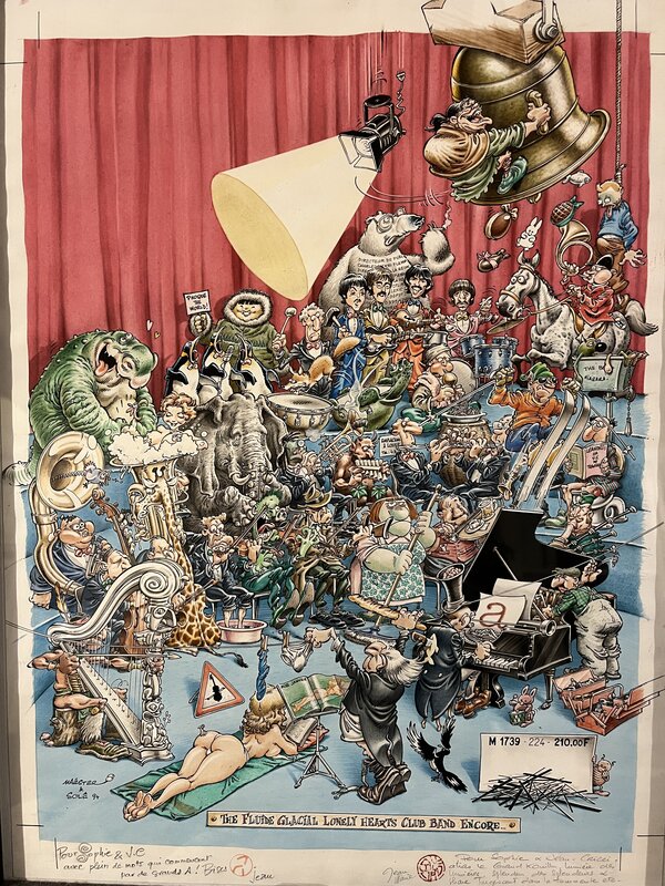 Maëster, Jean Solé, Couverture Fluide Glacial n°224 Février 1995 - Original art