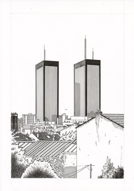 En vente - Lucas Harari, Le cas David Zimmerman – planche originale publiée en page 347 - Planche originale