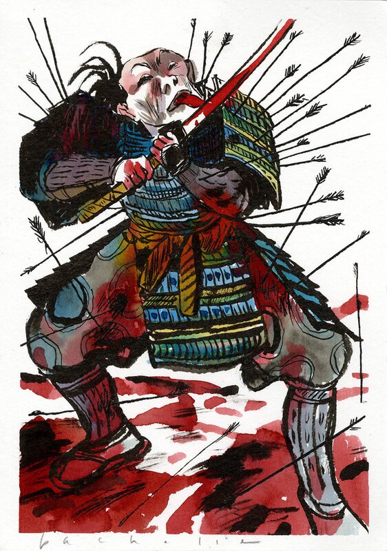 En vente - Benjamin Bachelier, Le clan des Otori – Illustration originale 6 - Illustration originale