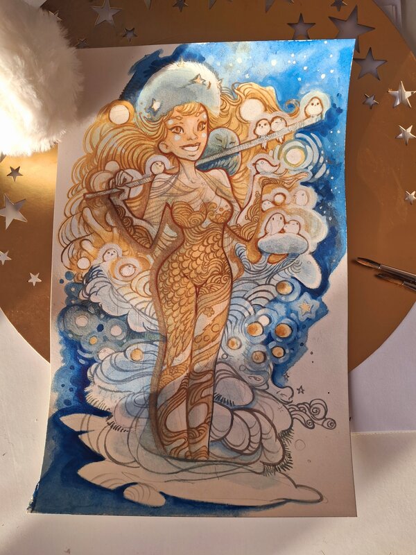 For sale - Neige by Ood Serrière - Original Illustration