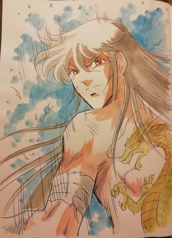 Jérôme Alquié, Shiryu sur le Tome 4 de Saint Seya - Sketch