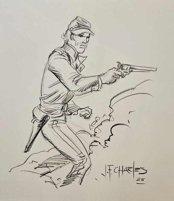 Jean-François Charles, Portfolio Ouest sauvage - 150 ex.- signé - Illustration originale