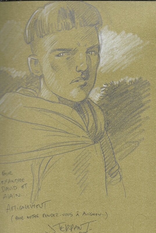 Jacques Terpant, Dédicace sur l'album Ce qu'il reste de nouz - Sketch