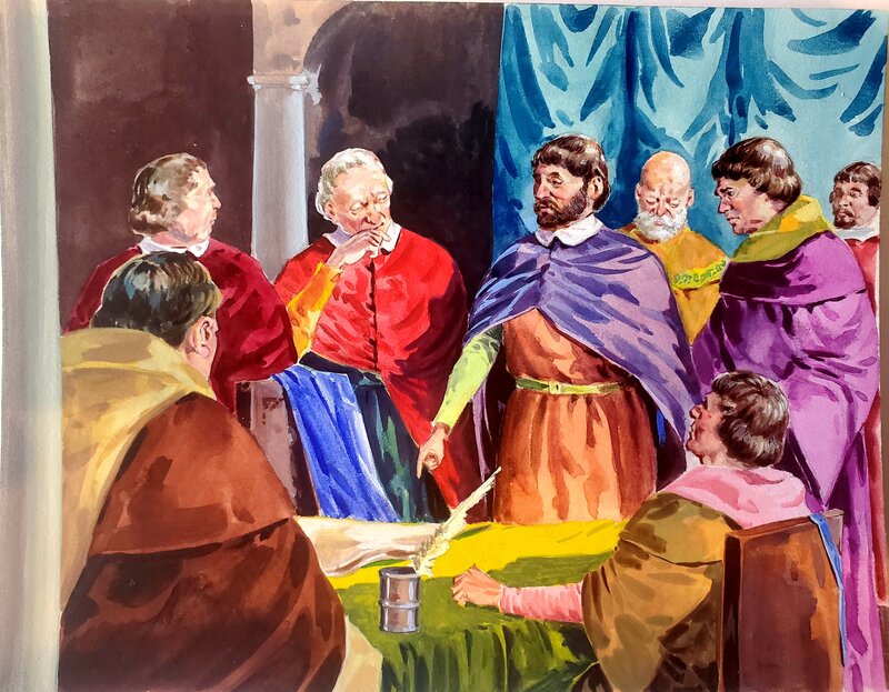 Aldo La Duca, LA REPUBBLICHE MARINARE - VENEZIA  couleur directe - Planche originale