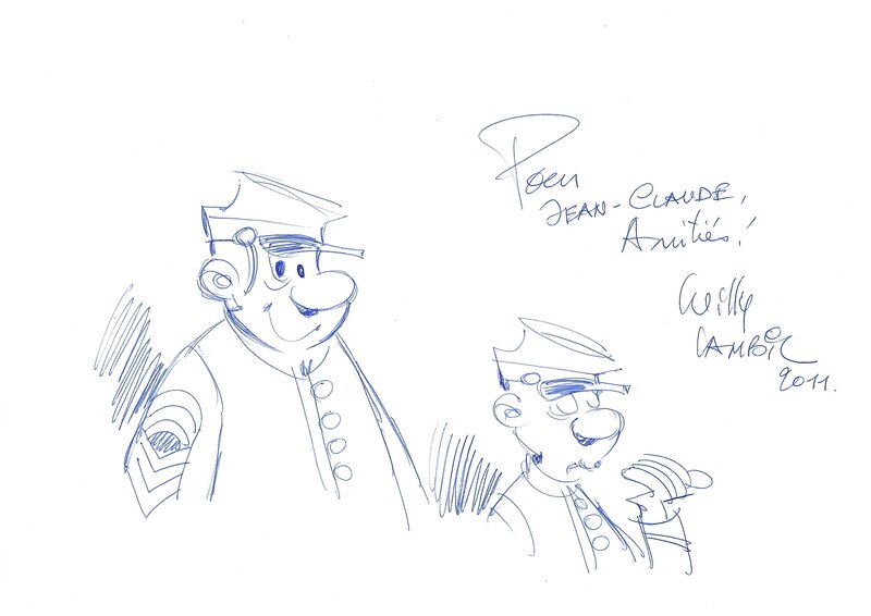 Willy Lambil, Raoul Cauvin, Blutch et et Chesterfield - Dédicace