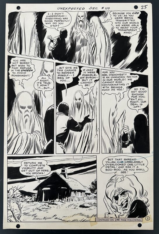 For sale - Bill Draut, TALES OF THE UNEXPECTED #110 original page 26 (Tales of the mad mod Witch page 7) DC Comics Horreur 1969 - Comic Strip