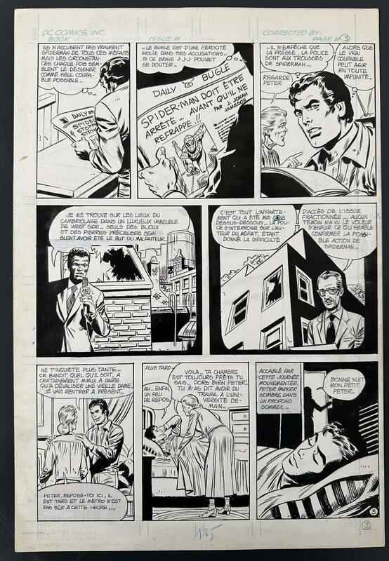 For sale - Gérald Forton, SPIDER-MAN CONTRE LE SCORPION planche originale N°3 Marvel Comics 1980 - Comic Strip