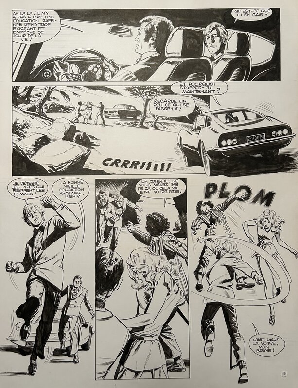 Marcello, Amicalement Vôtre, Superman a disparu, PifGadget#338, planche n°3, 1975. - Planche originale