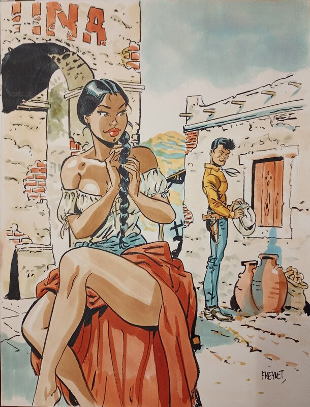 Félix Meynet, Hommage à Jerry Spring - Original Illustration