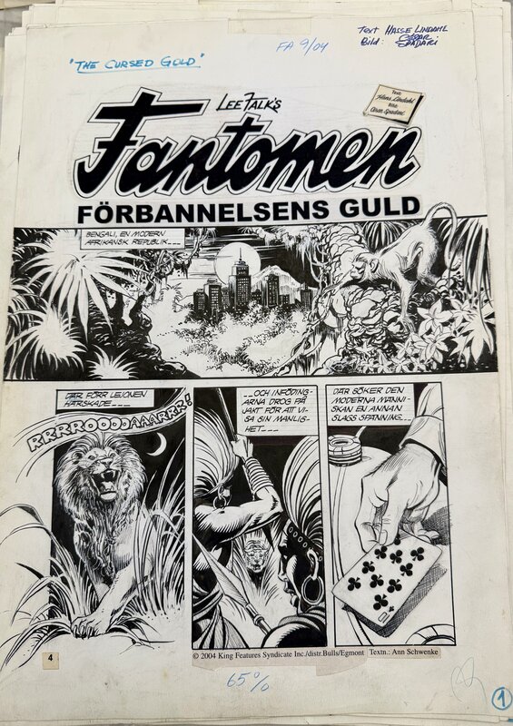 En vente - Forbiden Gold par César Spadari - Planche originale