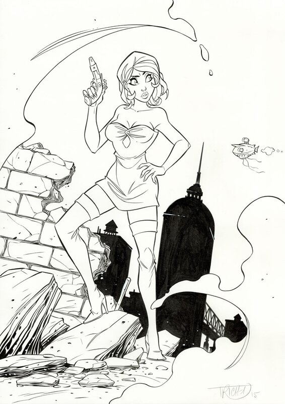 Jenna by Cyril Trichet - Original Illustration