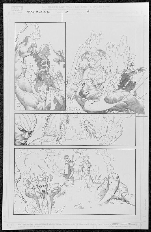 En vente - Esad Ribic, Eternals #8 page 2 - Planche originale
