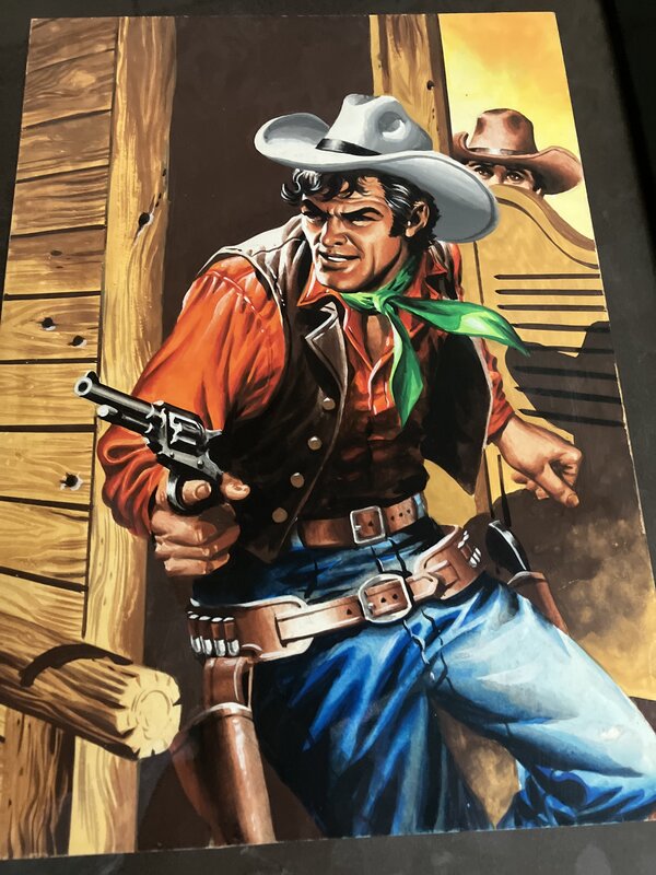 Felix molinari couverture western - Planche originale