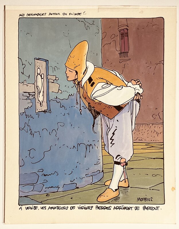 Moebius, Venise Céleste – Mise en couleurs et calque - Illustration originale