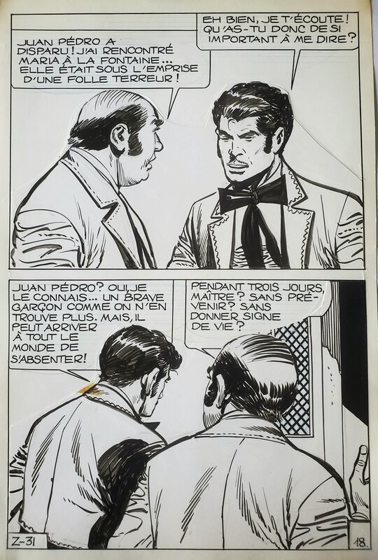 Jean Pape, ZORRO   n°31  LE REVOLTE - Œuvre originale