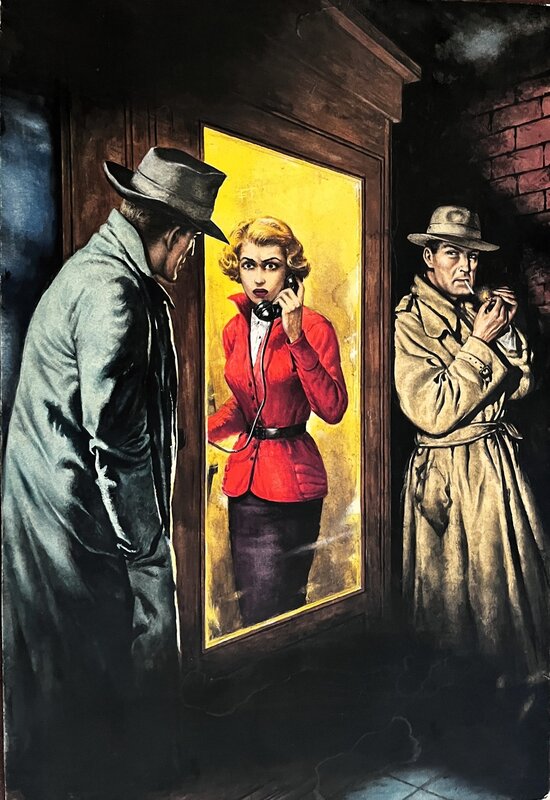 Rudolf Sieber-Lonati, Pabel Roman policier #25 - Frank Kane - Red hot ice - Pulp cover - US Thriller - Vintage PB - Couverture originale