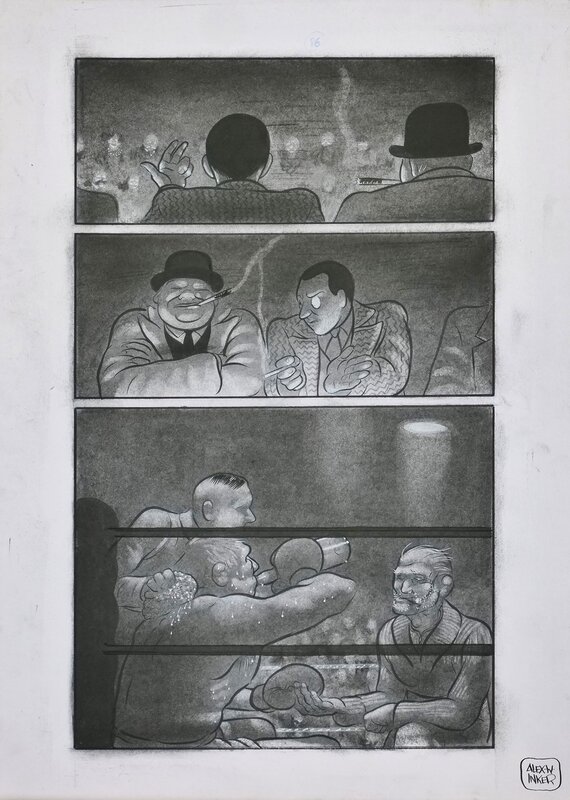 En vente - Alex W. Inker, Krimi - boxe- page 90 - Planche originale