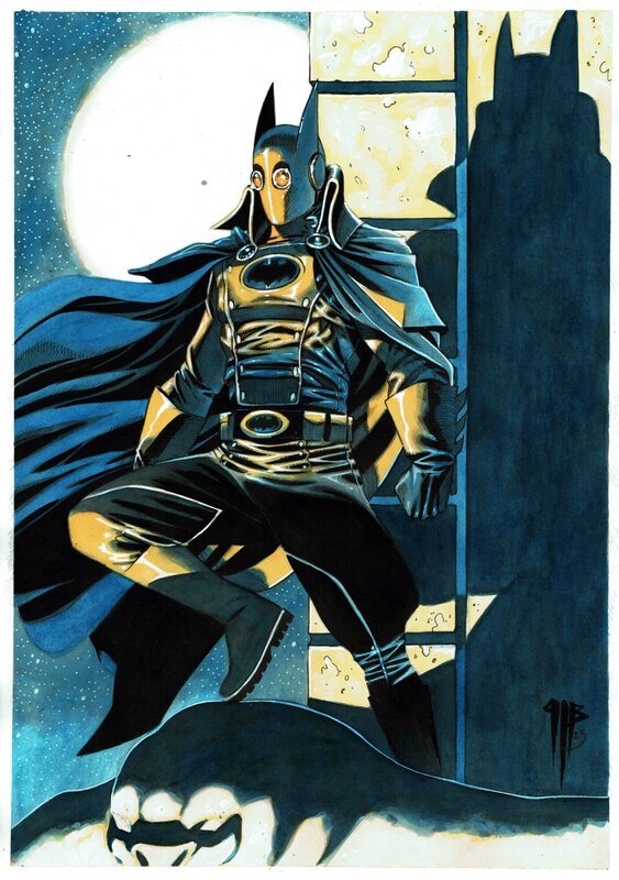 For sale - Philippe Bringel, Batman version steampunk - Original Illustration