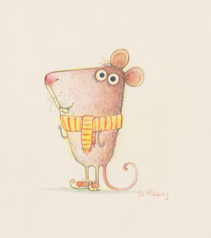 La souris by Wiebke Rauers - Original Illustration